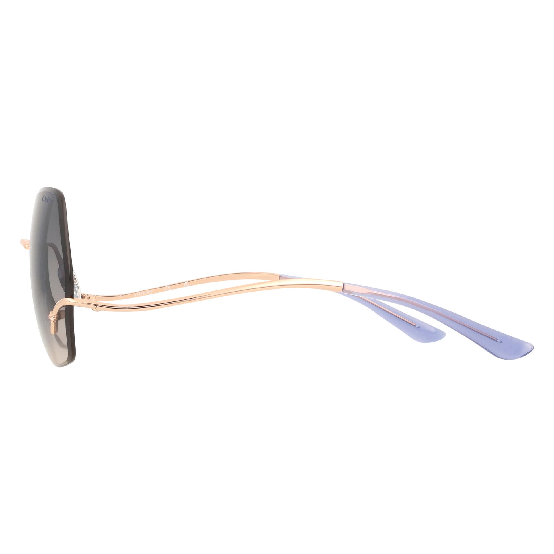 Rose Gold - Side - Guess Womens-Ladies Oversized Sunglasses