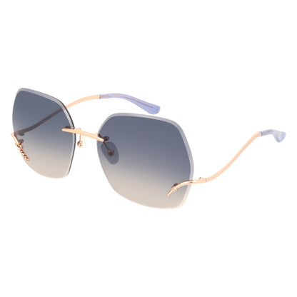 Rose Gold - Front - Guess Womens-Ladies Oversized Sunglasses