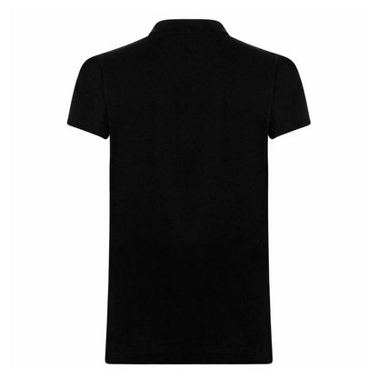 Black - Back - Tommy Hilfiger Womens-Ladies Heritage Slim Short-Sleeved Polo Shirt