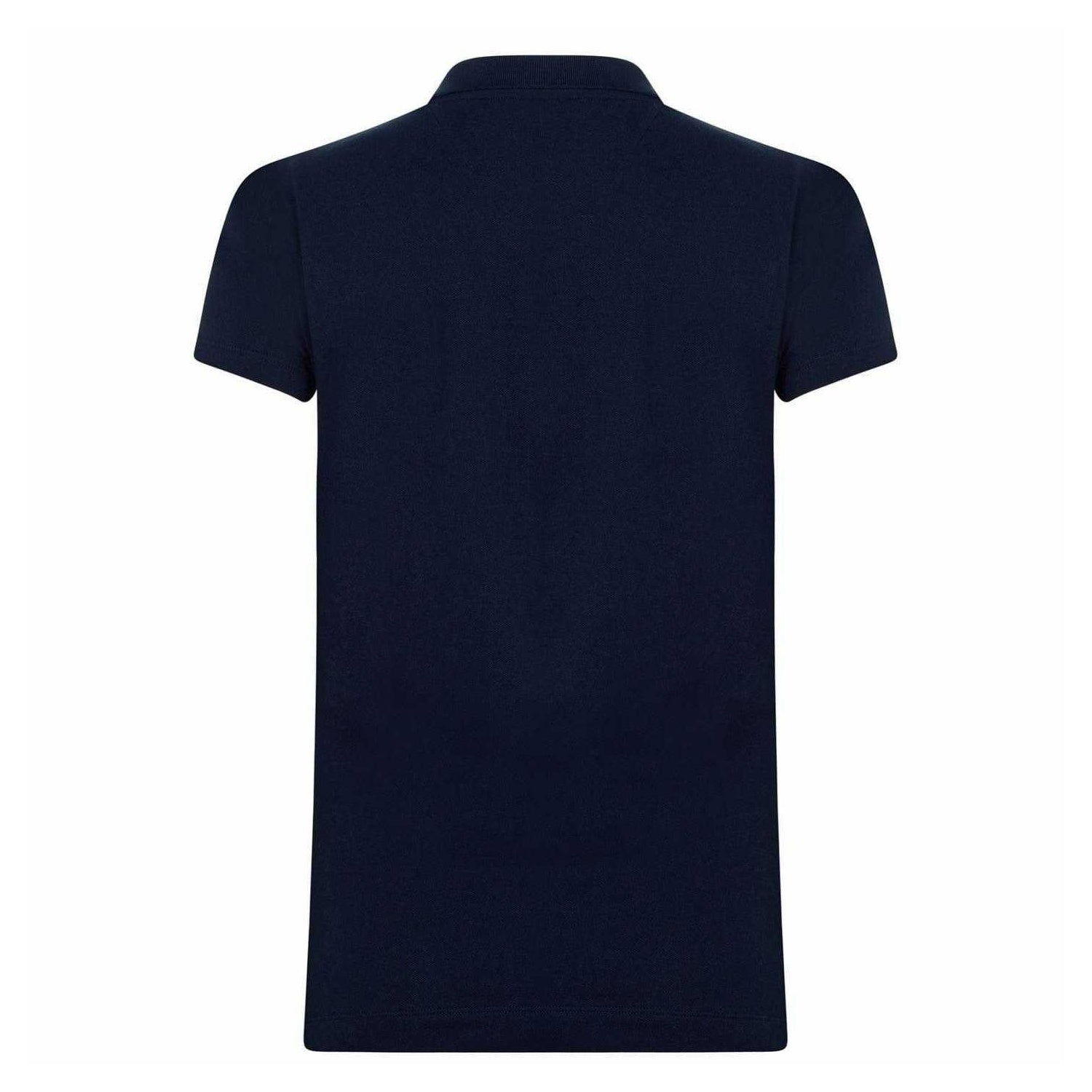 Midnight - Back - Tommy Hilfiger Womens-Ladies Heritage Slim Short-Sleeved Polo Shirt