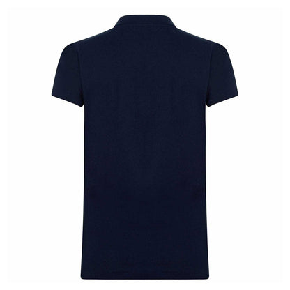 Midnight - Back - Tommy Hilfiger Womens-Ladies Heritage Slim Short-Sleeved Polo Shirt