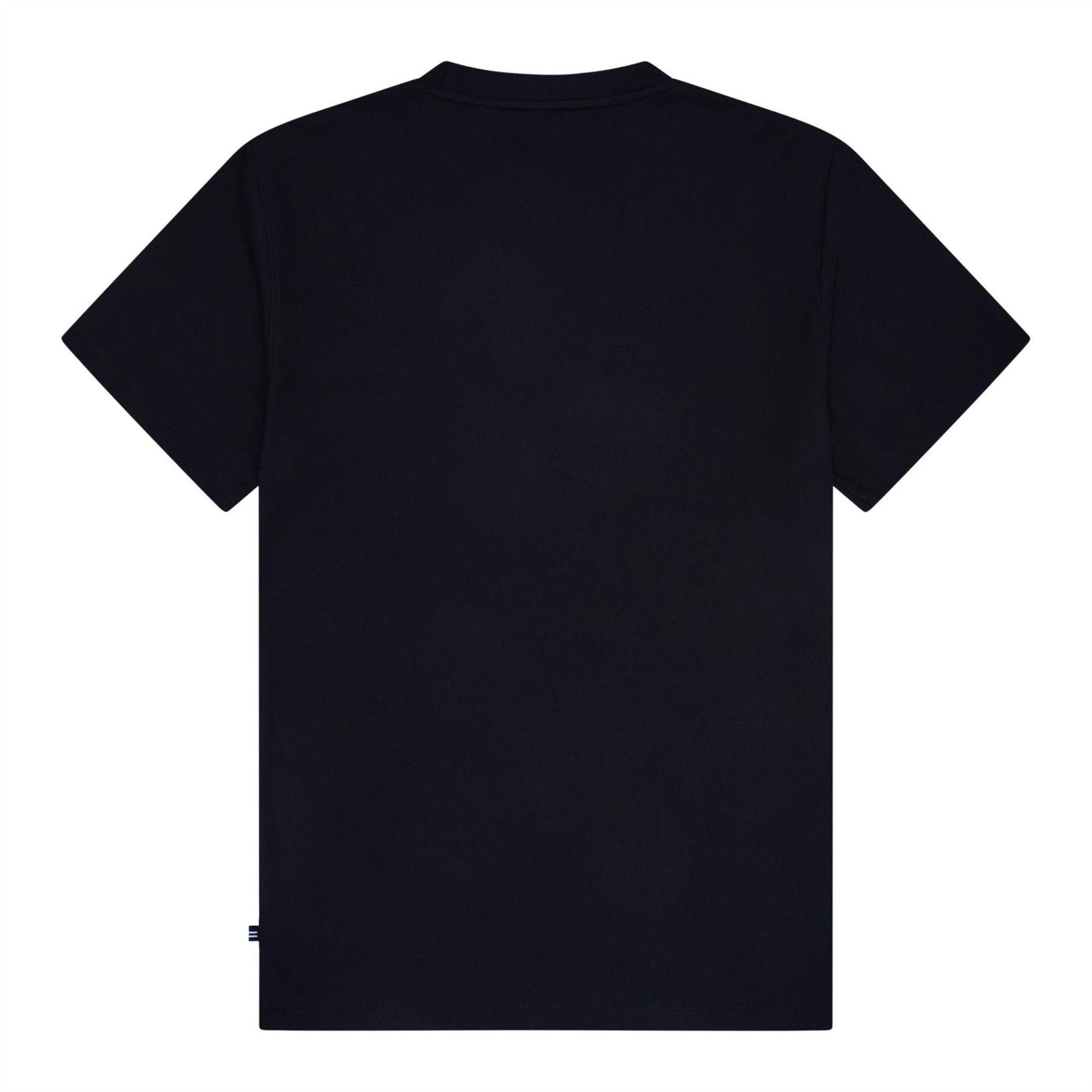 Black - Back - Nautica Mens Starboard Logo Crew Neck T-Shirt