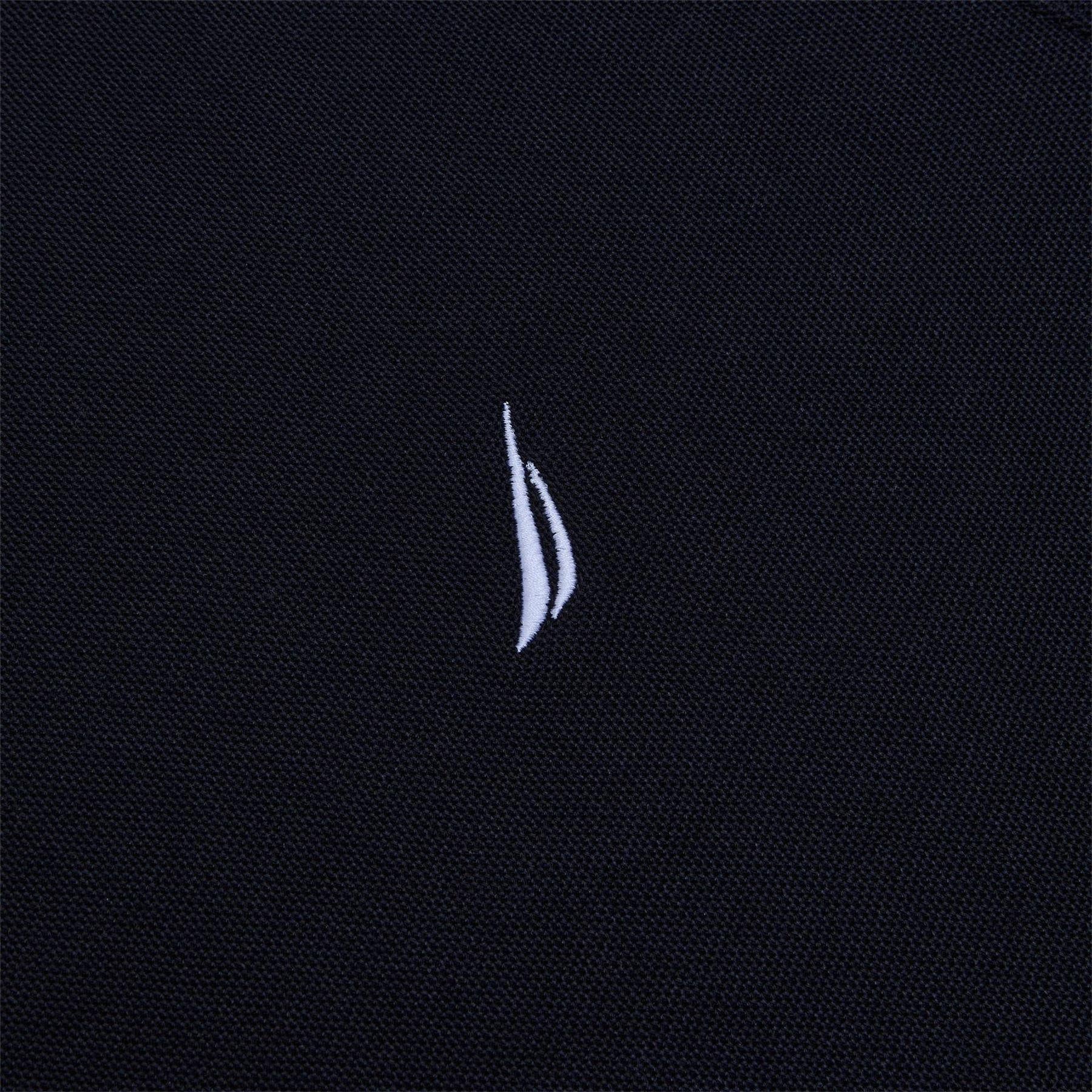 Black - Side - Nautica Mens Starboard Logo Crew Neck T-Shirt