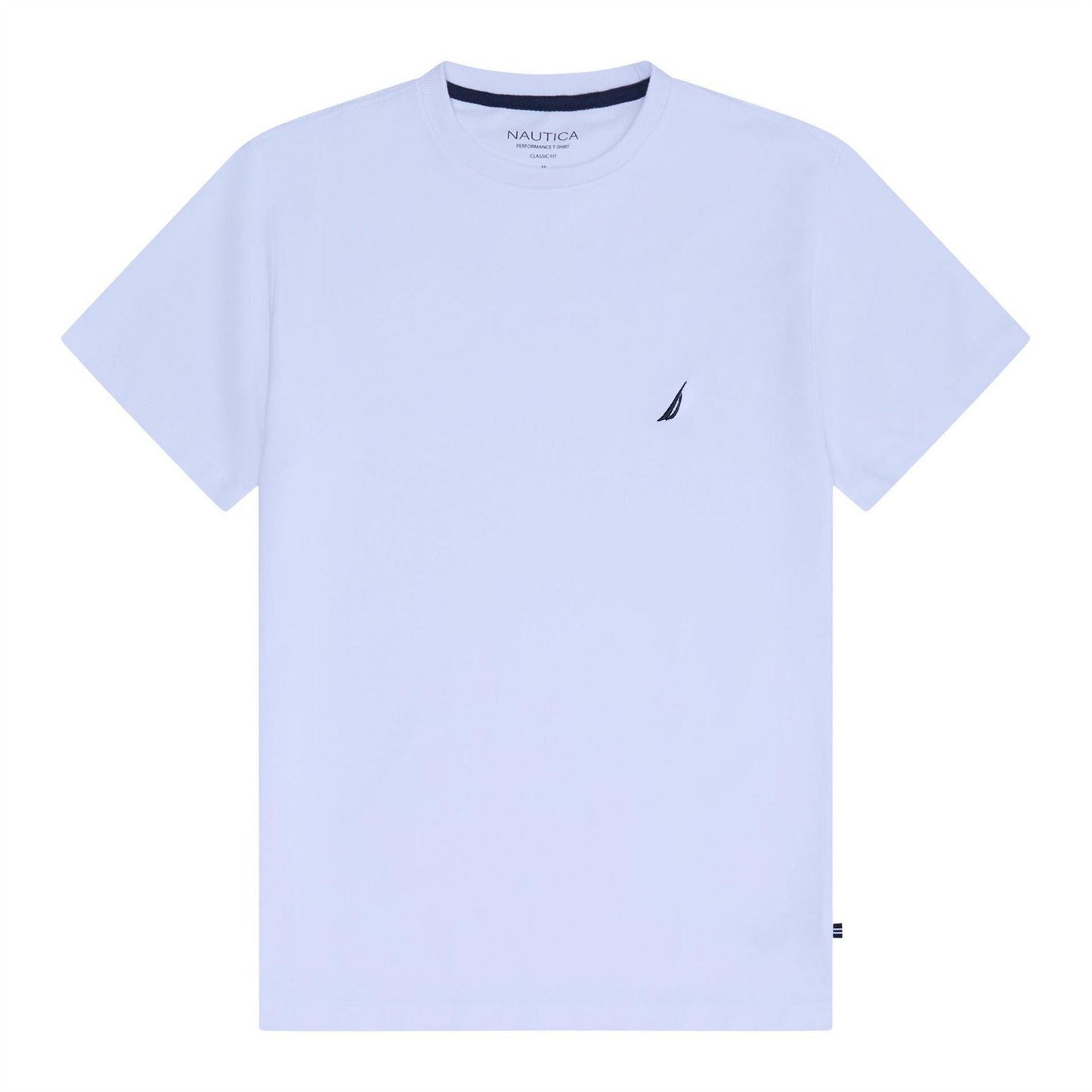 White - Front - Nautica Mens Starboard Logo Crew Neck T-Shirt