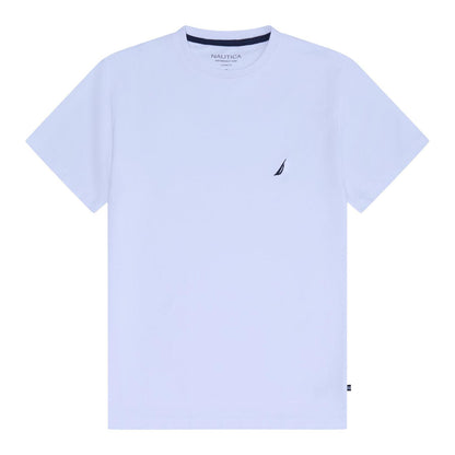 White - Front - Nautica Mens Starboard Logo Crew Neck T-Shirt