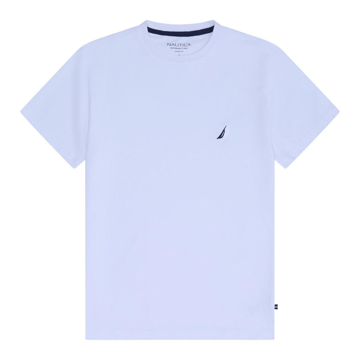 White - Front - Nautica Mens Starboard Logo Crew Neck T-Shirt