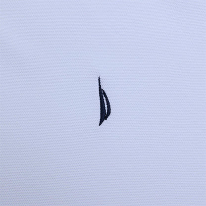 White - Side - Nautica Mens Starboard Logo Crew Neck T-Shirt