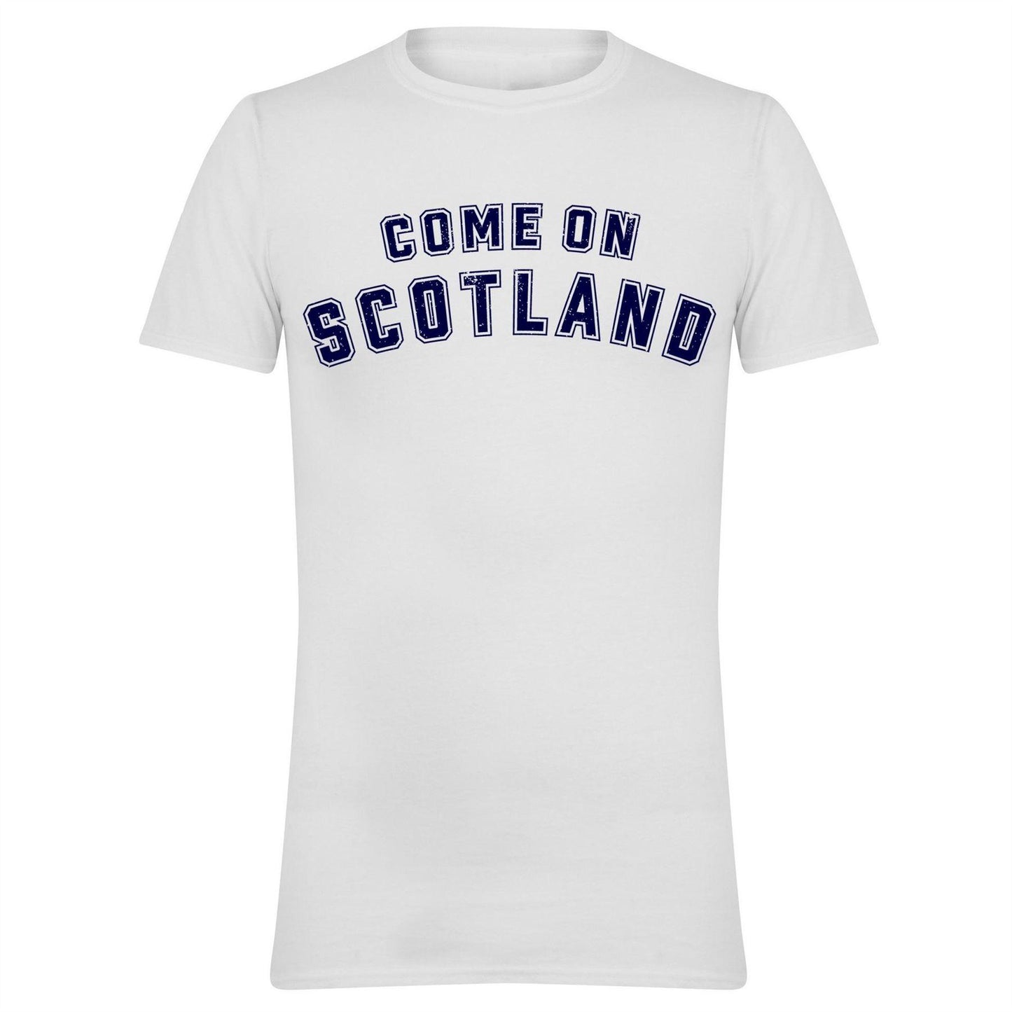 White - Front - AWD Mens Come On Scotland T-Shirt