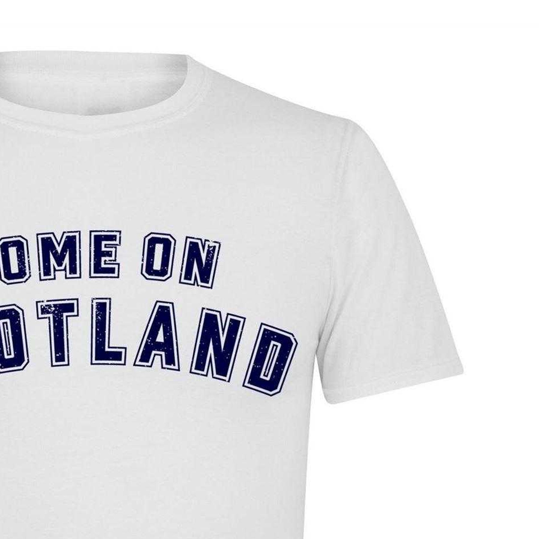 White - Side - AWD Mens Come On Scotland T-Shirt