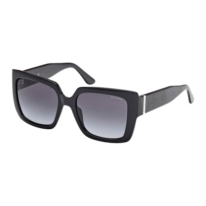 Shiny Black - Front - Guess Womens-Ladies Gu00200 Square Sunglasses