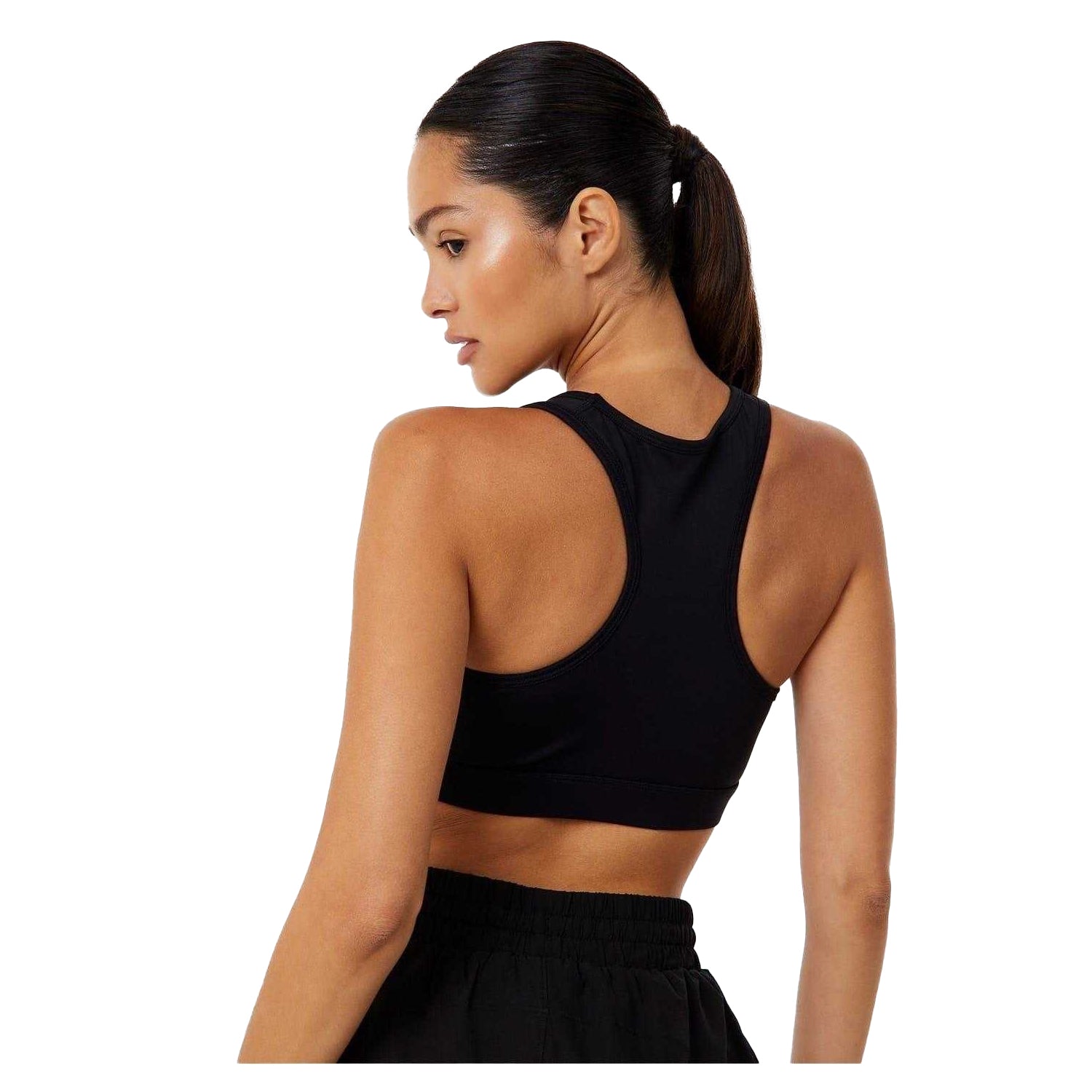 Black - Back - USA Pro Womens-Ladies Core Racerback Sports Bra