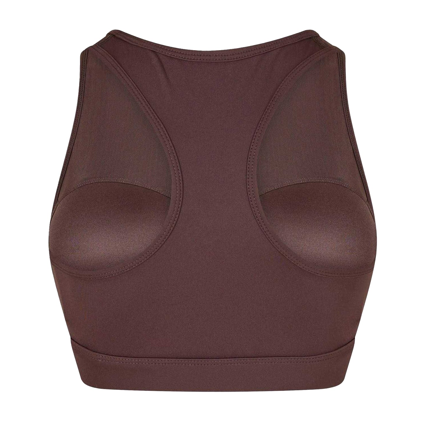 Espresso - Back - USA Pro Womens-Ladies Core Racerback Sports Bra