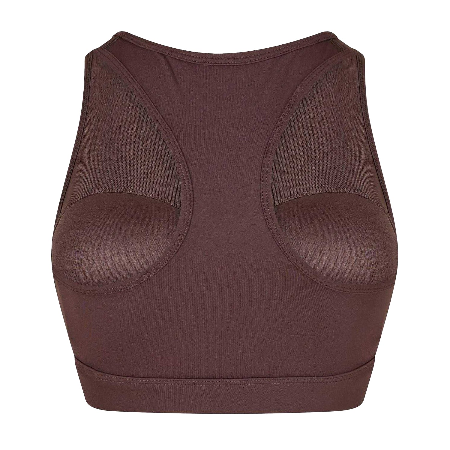 Espresso - Back - USA Pro Womens-Ladies Core Racerback Sports Bra