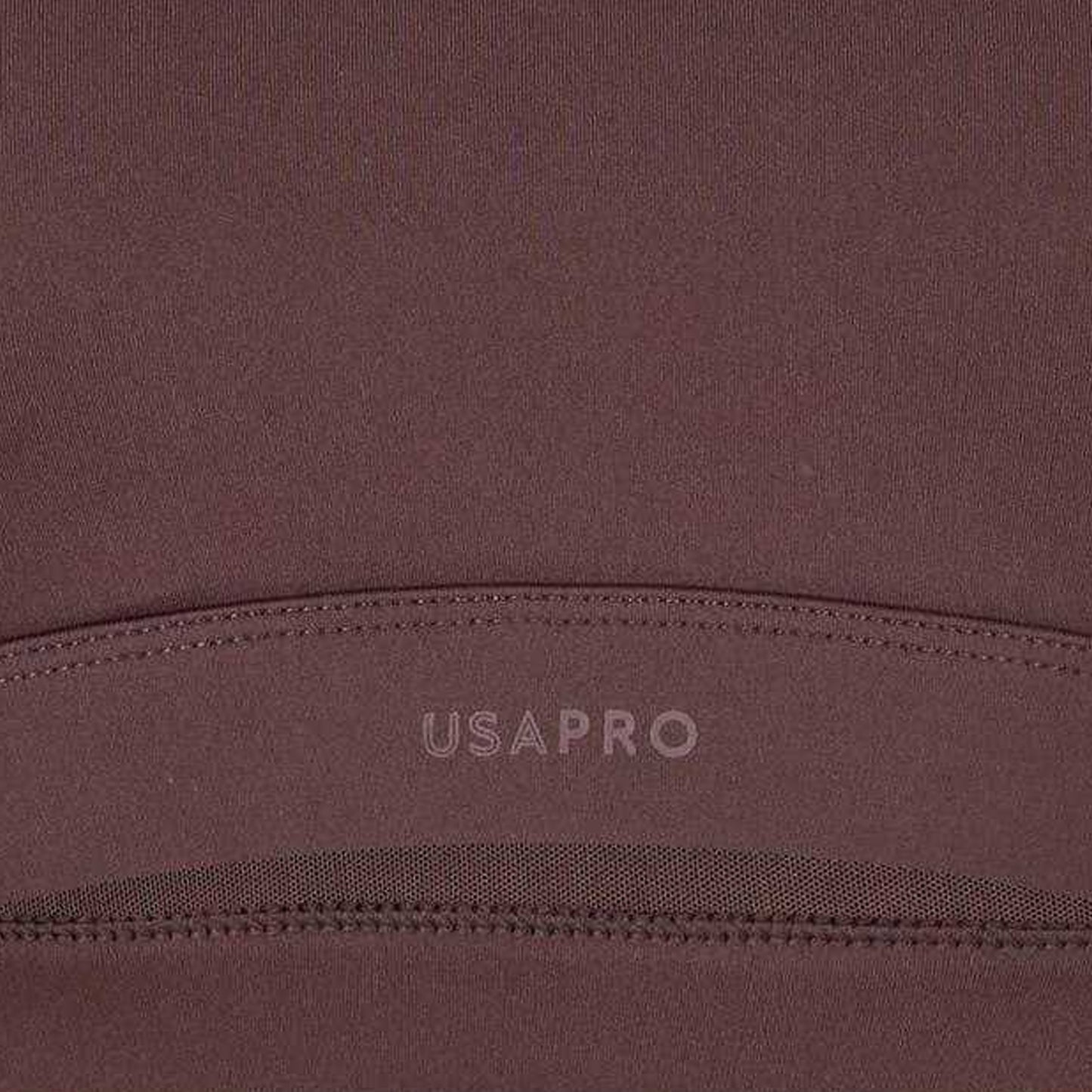 Espresso - Side - USA Pro Womens-Ladies Core Racerback Sports Bra