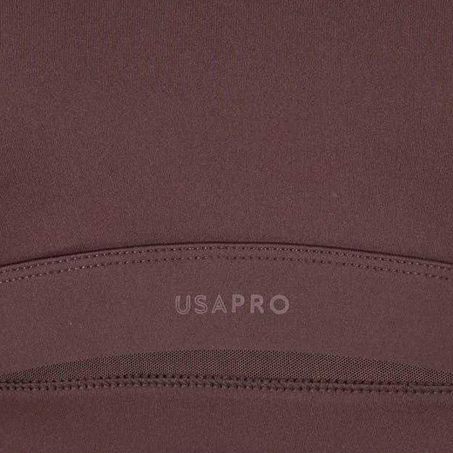 Espresso - Side - USA Pro Womens-Ladies Core Racerback Sports Bra