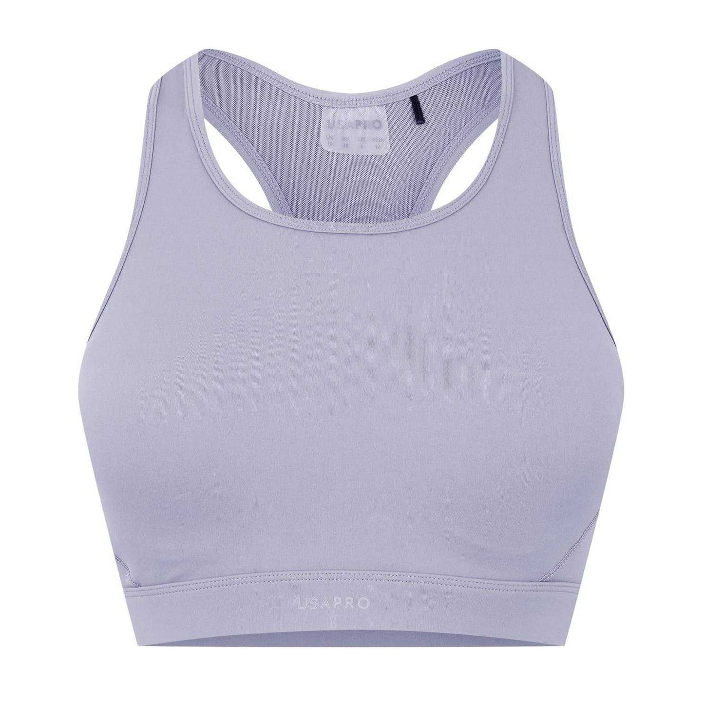 Silver - Front - USA Pro Womens-Ladies Core Racerback Sports Bra