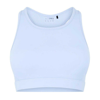 Brunnera Blue - Front - USA Pro Womens-Ladies Core Racerback Sports Bra