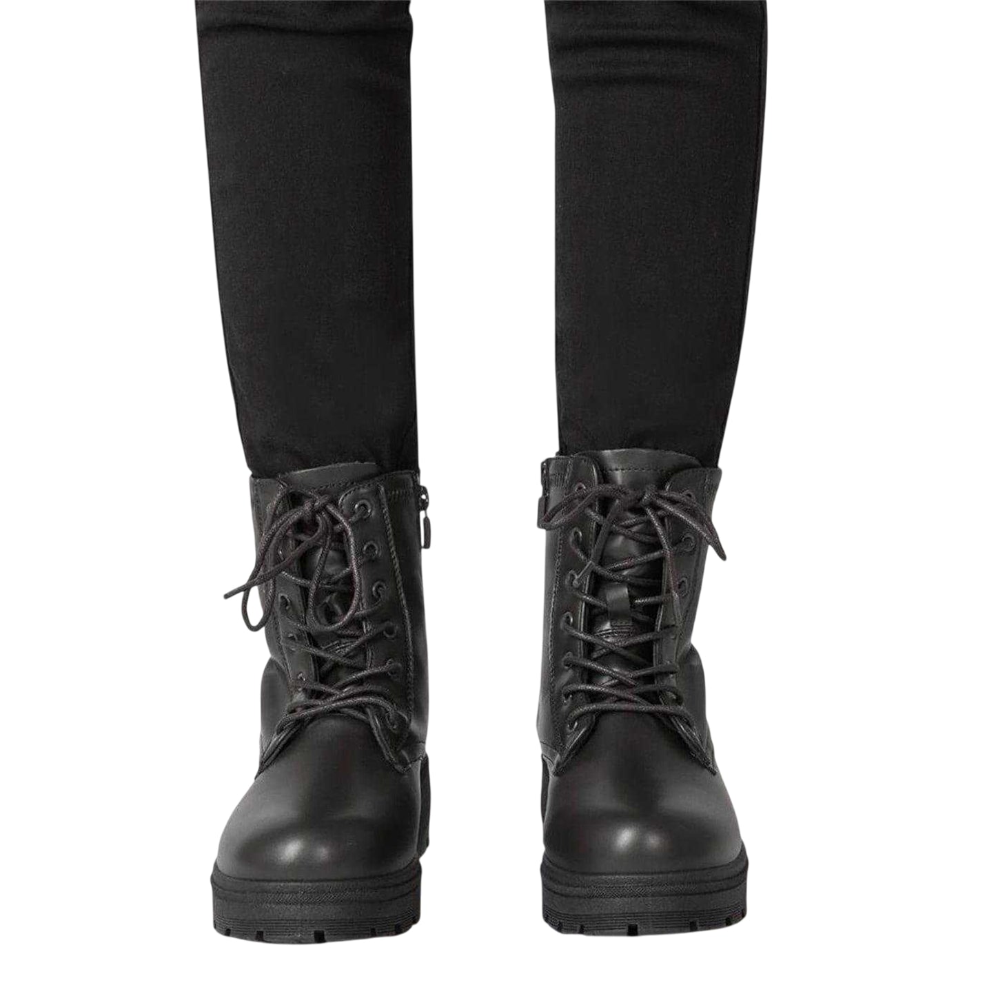 Black - Lifestyle - I Saw It First Womens-Ladies Biker Ankle Boots