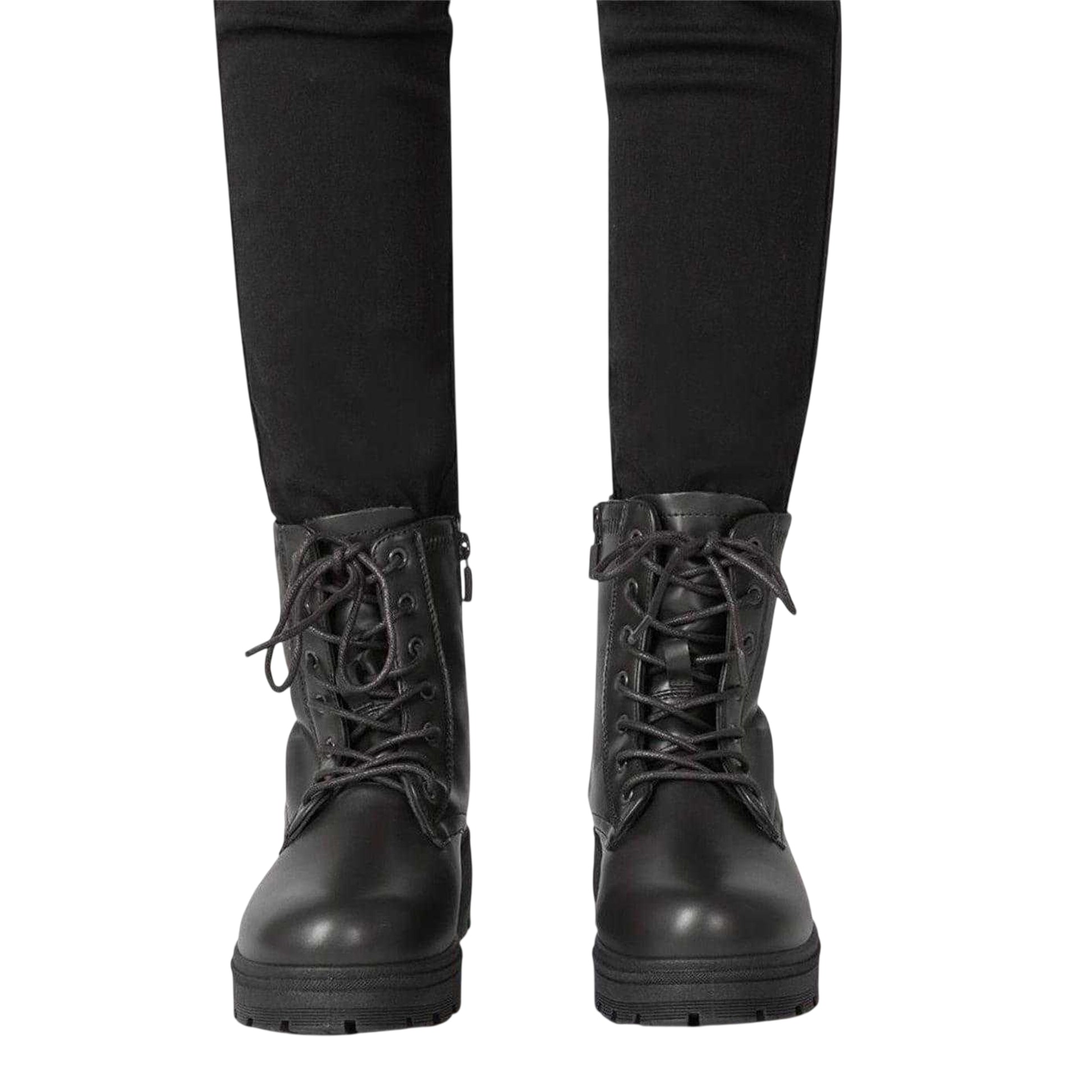 Black - Lifestyle - I Saw It First Womens-Ladies Biker Ankle Boots