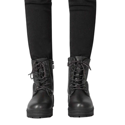 Black - Lifestyle - I Saw It First Womens-Ladies Biker Ankle Boots