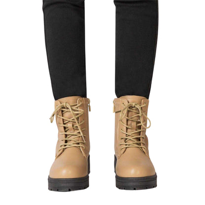 Camel - Lifestyle - I Saw It First Womens-Ladies Biker Ankle Boots