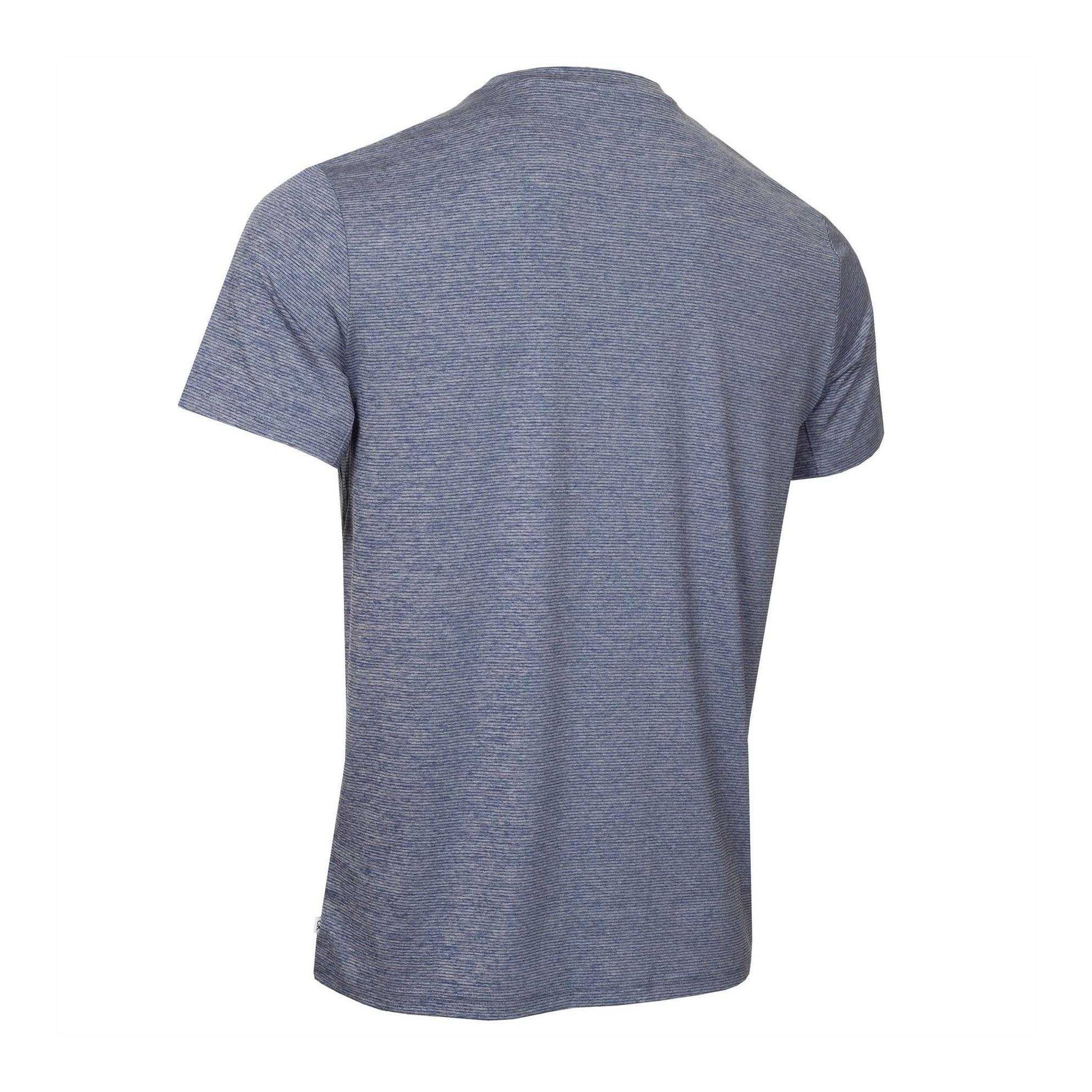 Marine Blue - Back - Calvin Klein Mens Striped Golf T-Shirt