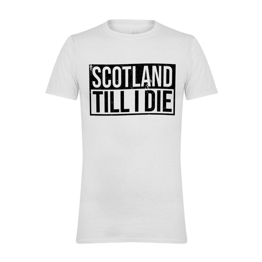 White - Front - Scotland Mens Scotland Till I Die T-Shirt