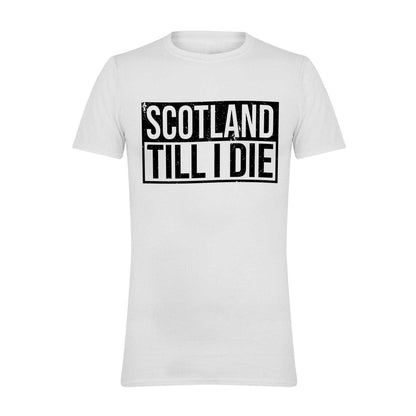 White - Front - Scotland Mens Scotland Till I Die T-Shirt