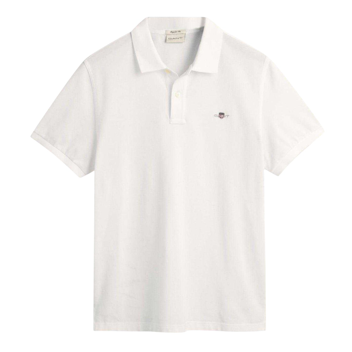 White - Front - Gant Mens Pique Polo Shirt
