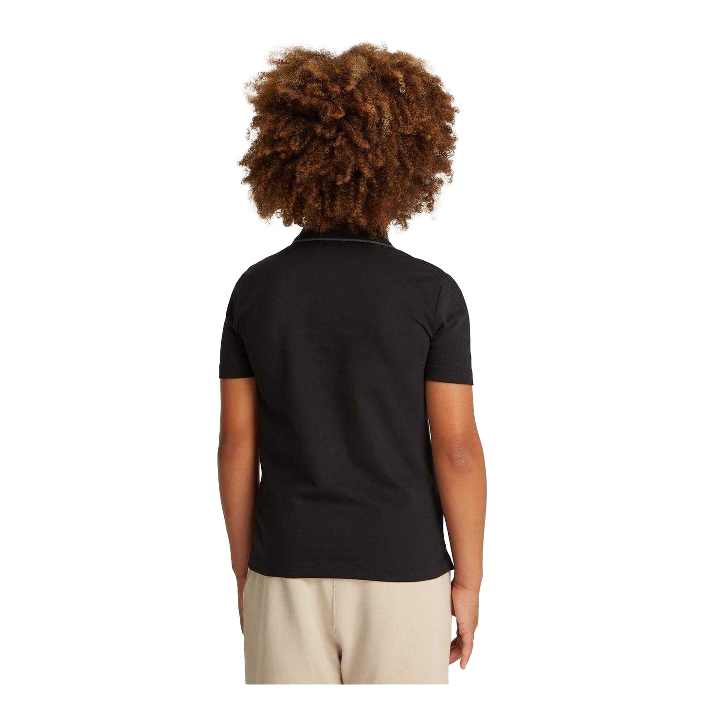 Black - Back - Calvin Klein Boys Embroidered Logo Polo Shirt
