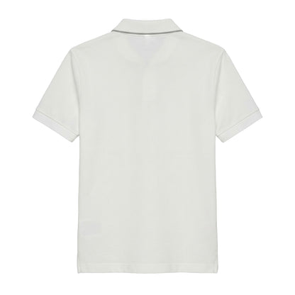 White - Back - Calvin Klein Boys Embroidered Logo Polo Shirt