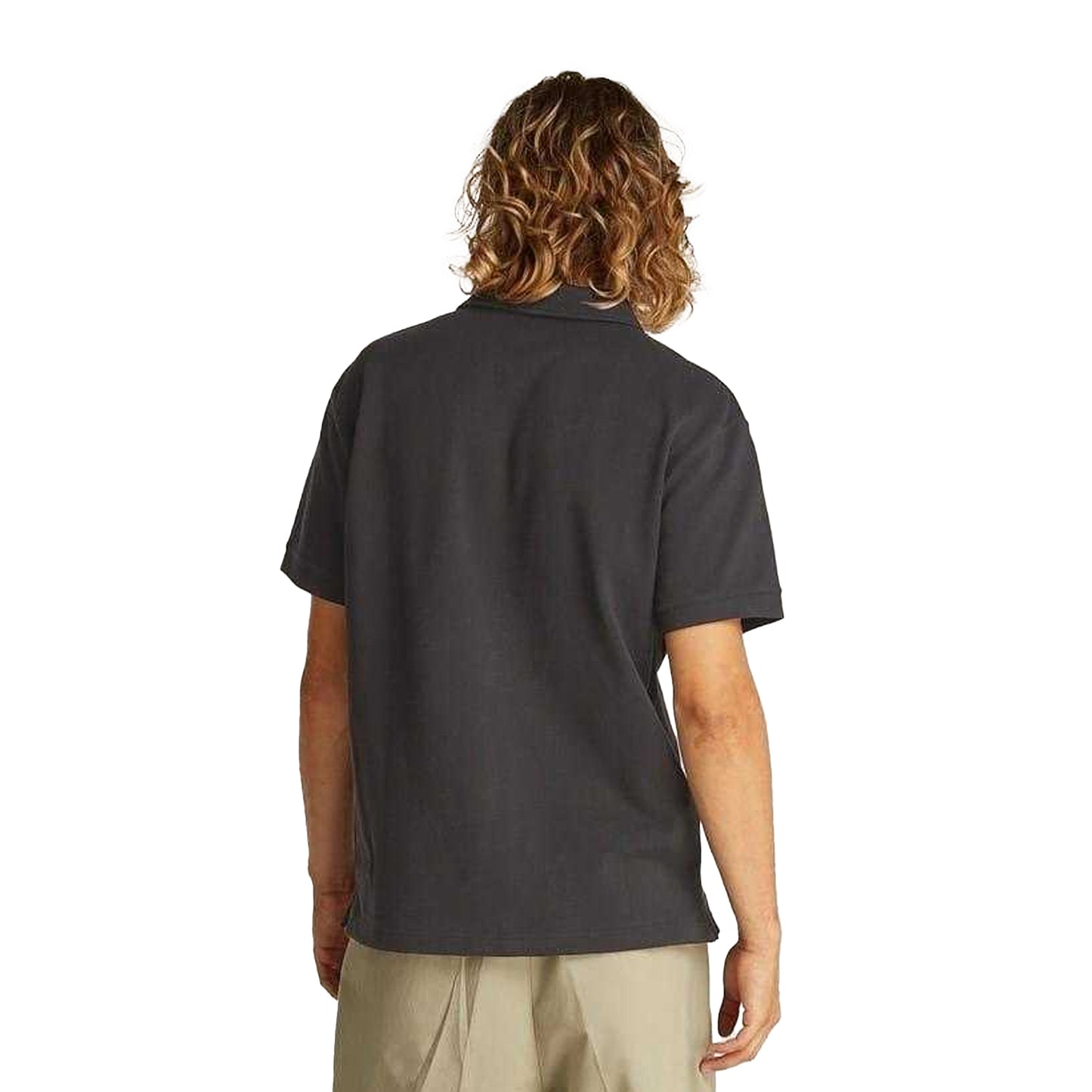 Black - Back - Calvin Klein Mens Regular Short-Sleeved Polo Shirt