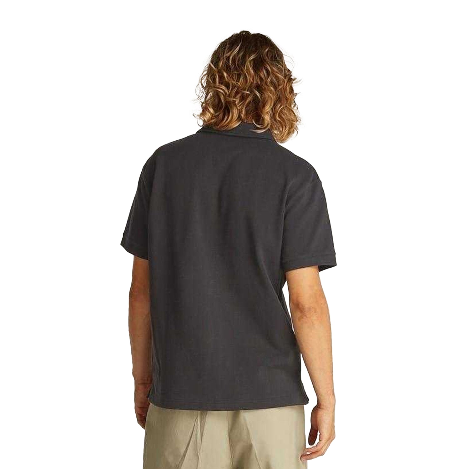Black - Back - Calvin Klein Mens Regular Short-Sleeved Polo Shirt