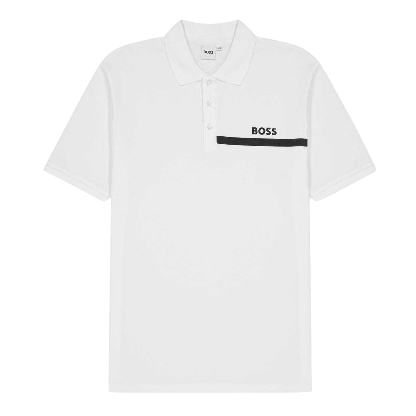 White - Front - Boss Mens Regular Short-Sleeved Polo Shirt
