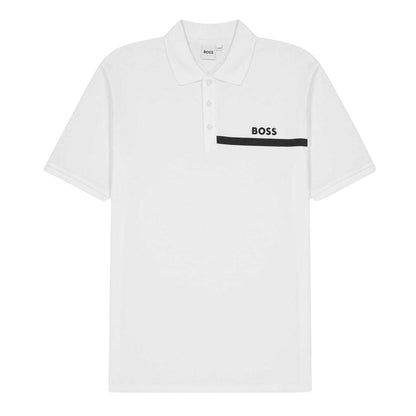 White - Front - Boss Mens Regular Short-Sleeved Polo Shirt