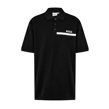 Black - Front - Boss Mens Regular Short-Sleeved Polo Shirt