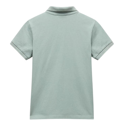 Green Milieu - Back - Napapijri Boys Zip Neck Regular Polo Shirt