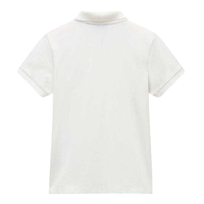 Heron White - Back - Napapijri Boys Zip Neck Regular Polo Shirt