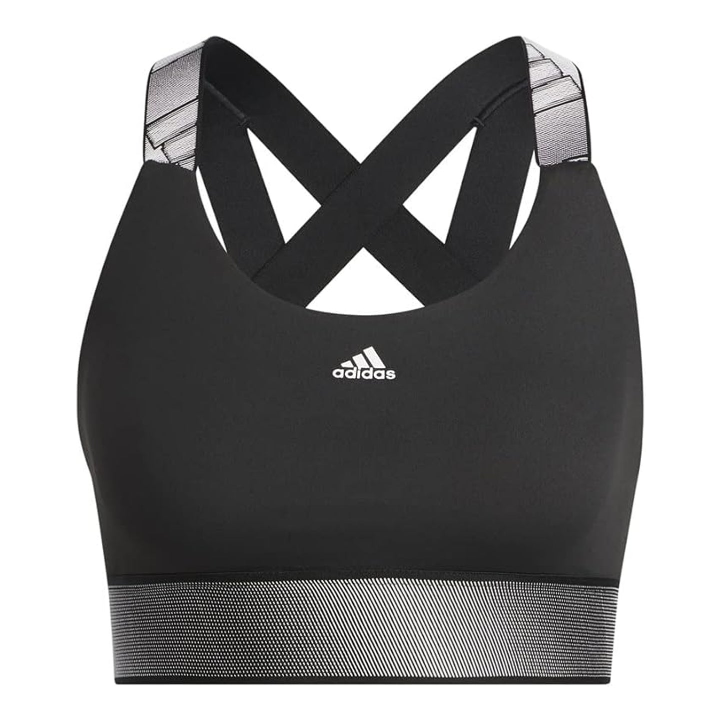 Black-Light Brown - Front - Adidas Womens-Ladies Adlife Scoop Neck Sports Bra
