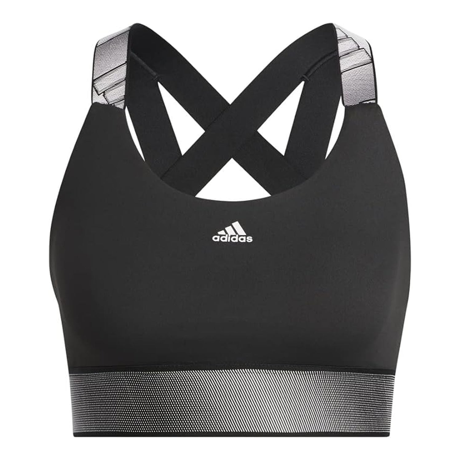 Black-Light Brown - Front - Adidas Womens-Ladies Adlife Scoop Neck Sports Bra