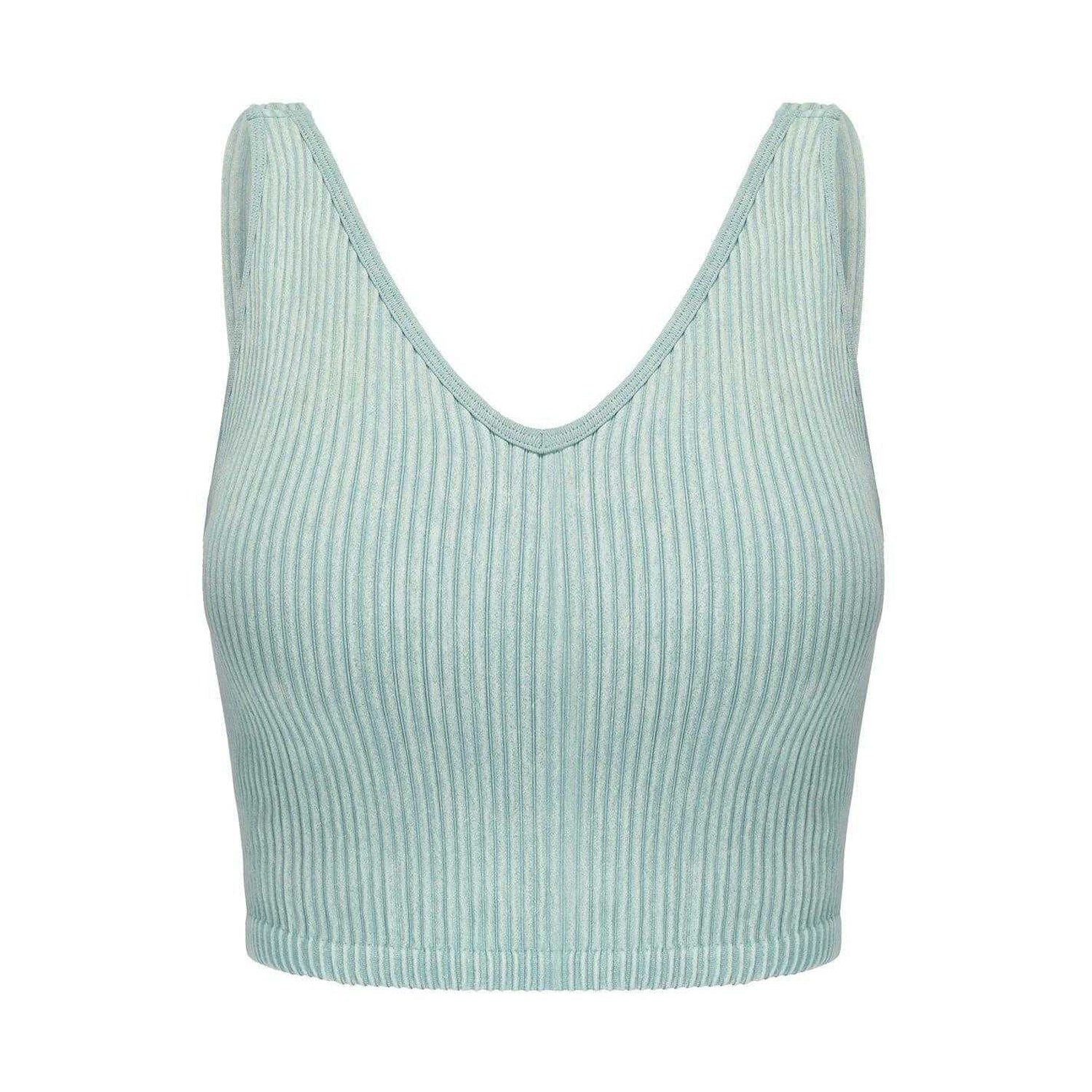 Aquifer-Maple Sugar - Back - Slazenger Womens-Ladies Ribbed Sports Bra (Pack of 2)
