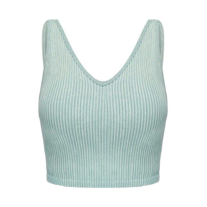 Aquifer-Maple Sugar - Back - Slazenger Womens-Ladies Ribbed Sports Bra (Pack of 2)