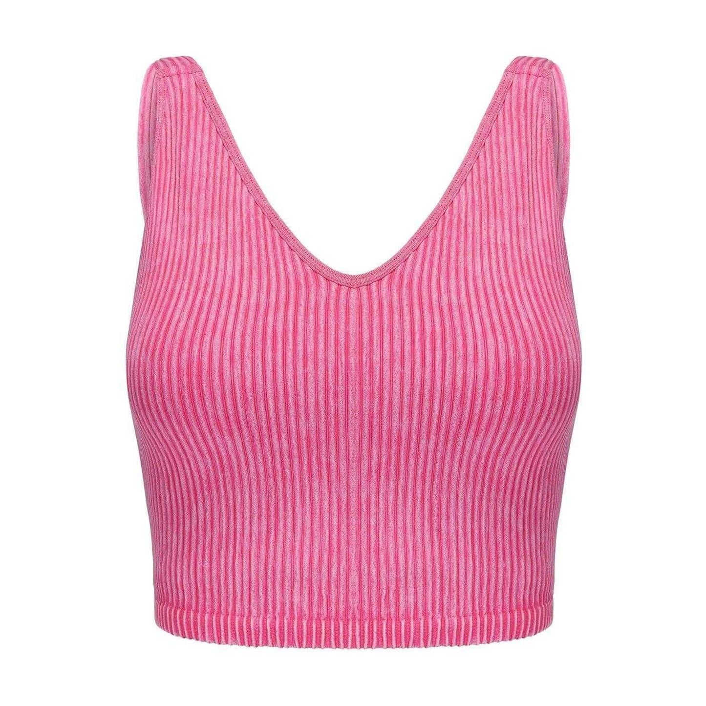 Raspberry-Maple Sugar - Back - Slazenger Womens-Ladies Ribbed Sports Bra (Pack of 2)