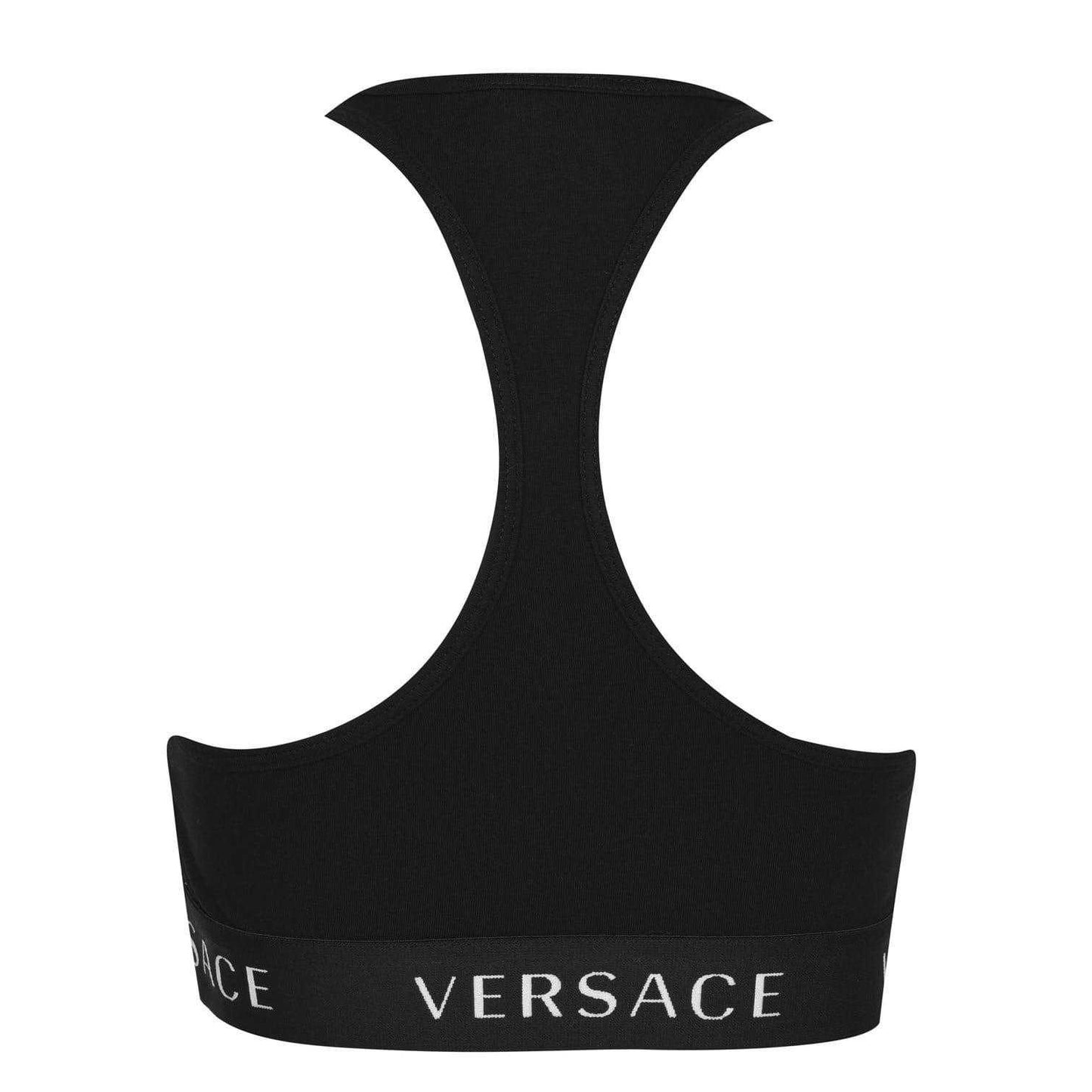 Black - Back - Versace Womens-Ladies Essentials Sports Bra