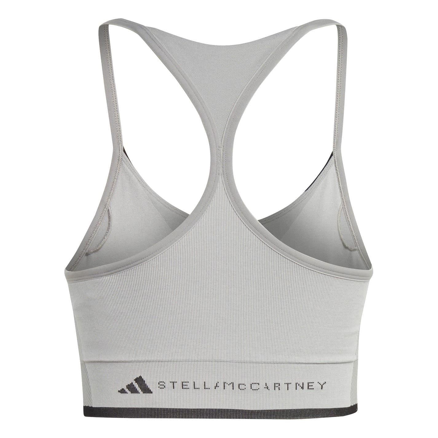 Grey - Back - Adidas Womens-Ladies Stella McCartney Snug Fit Sports Bra