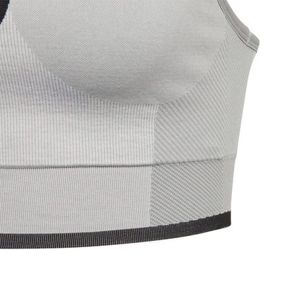 Grey - Lifestyle - Adidas Womens-Ladies Stella McCartney Snug Fit Sports Bra