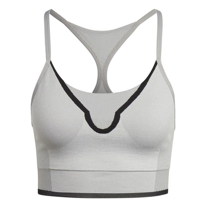 Grey - Front - Adidas Womens-Ladies Stella McCartney Snug Fit Sports Bra