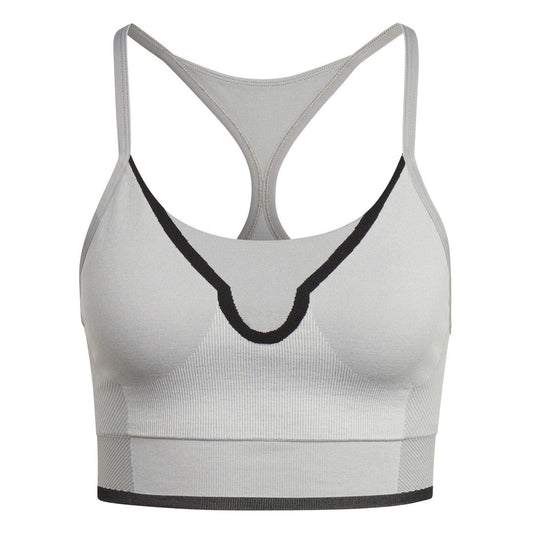 Grey - Front - Adidas Womens-Ladies Stella McCartney Snug Fit Sports Bra