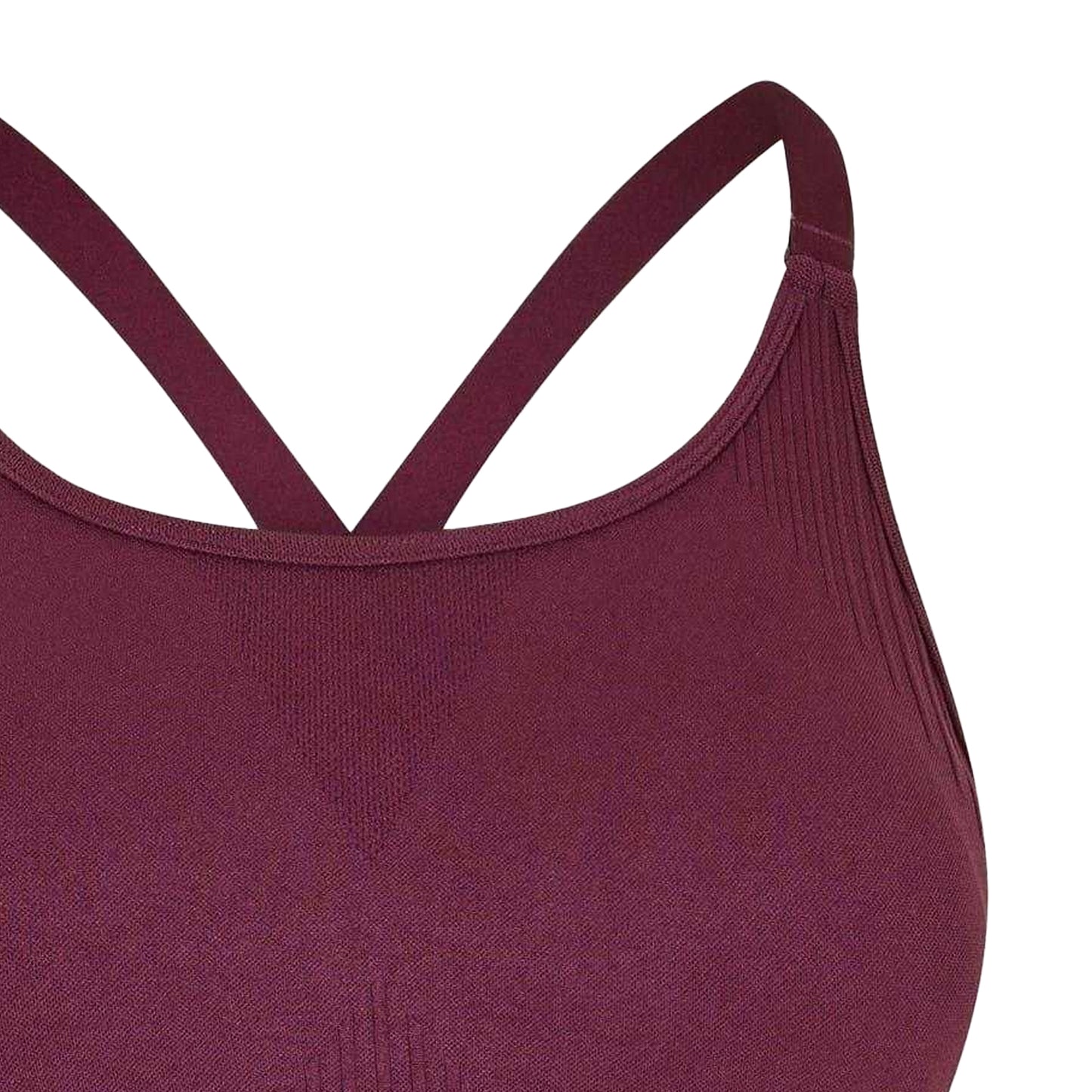 Dark Cherry - Back - USA Womens-Ladies Adjustable Seamless Sports Bra