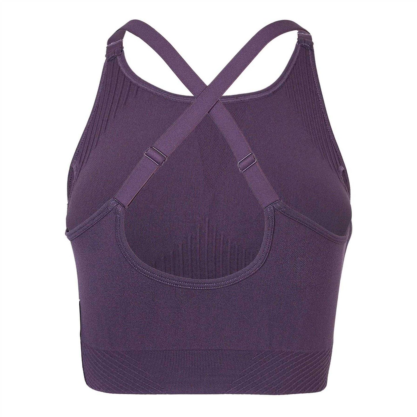 Light Pink - Back - USA Womens-Ladies Adjustable Seamless Sports Bra